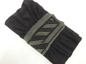 正絹　絞り斜め縞に花模様男物兵児帯